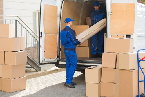 Removal van loading for a local move in Queens Park