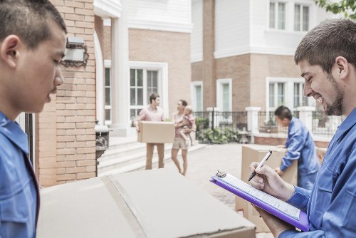 Removalists preparing for a house move in Queens Park