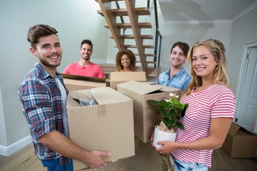 Moving truck service for residential streets in Queens Park