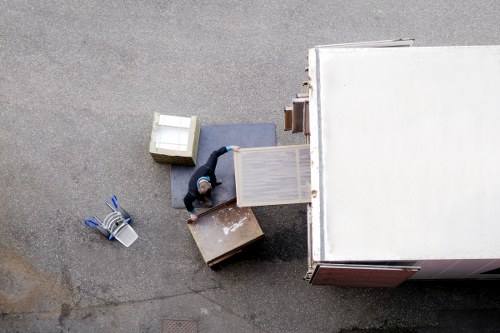 Packed boxes and household items prepared for urgent removals